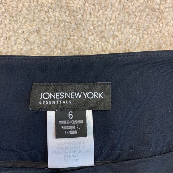 Jones New York essentials black work career lined dress pant trousers 6 - Picture 6 of 14